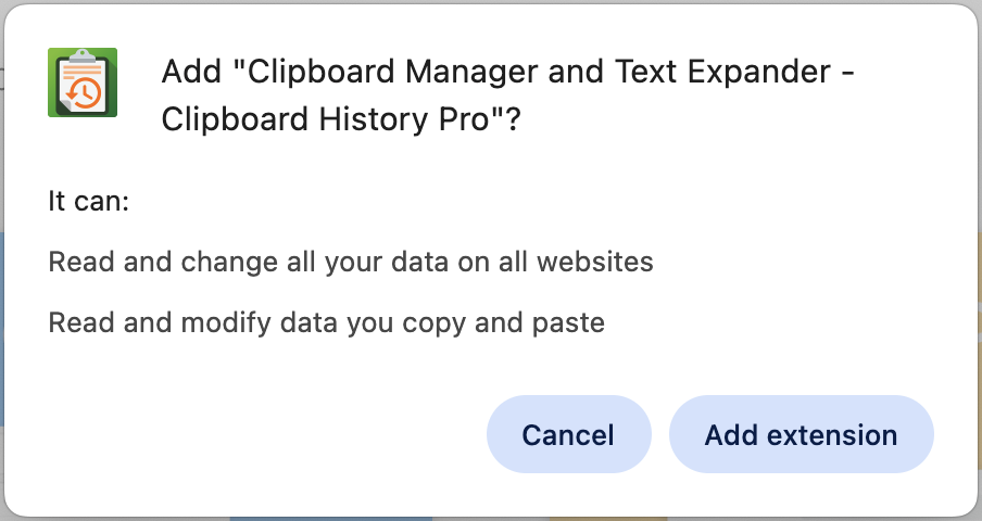 Clipboard History Pro Permissions